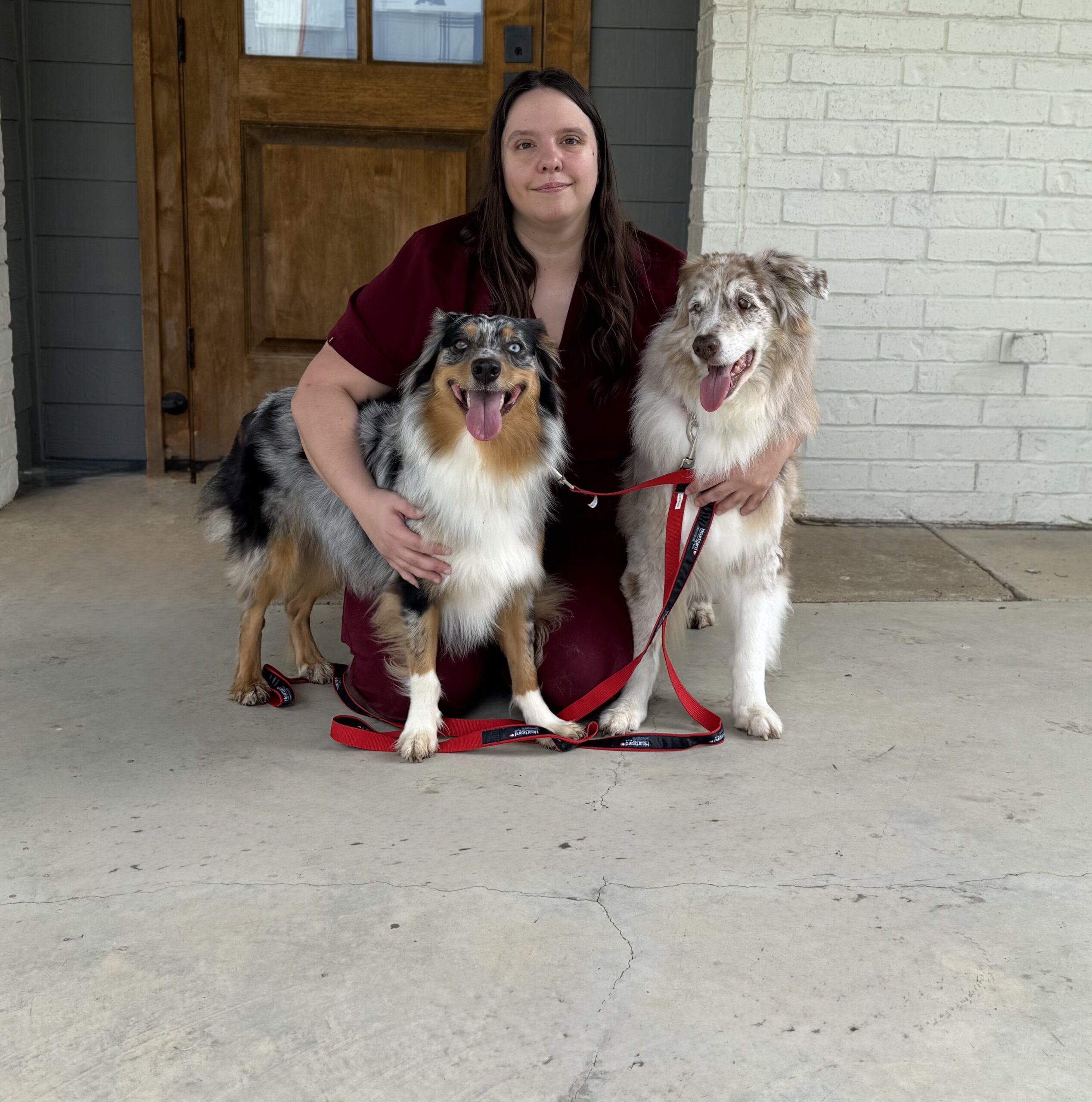 Dr. Morel with her dogs